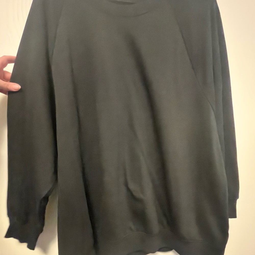 Classic Women’s Oversized Black Crewneck Sweater